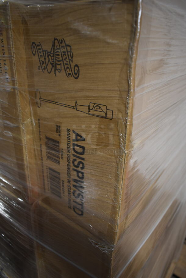 PALLET LOT of 60 BRAND NEW IN BOX! Service Ideas ADISPWSTD 27 oz Gel Soap and Hand Sanitizer Dispenser w/ Floor Stand - 53"H, White. 60 Times Your Bid! - Image 4 of 4