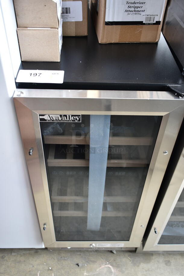 BRAND NEW SCRATCH AND DENT! AvaValley 342WRC32DZ Stainless Steel Dual Temperature Full Glass Door Commercial Wine Cooler Merchandiser. 115 Volts, 1 Phase. Tested and Working! - Image 4 of 6