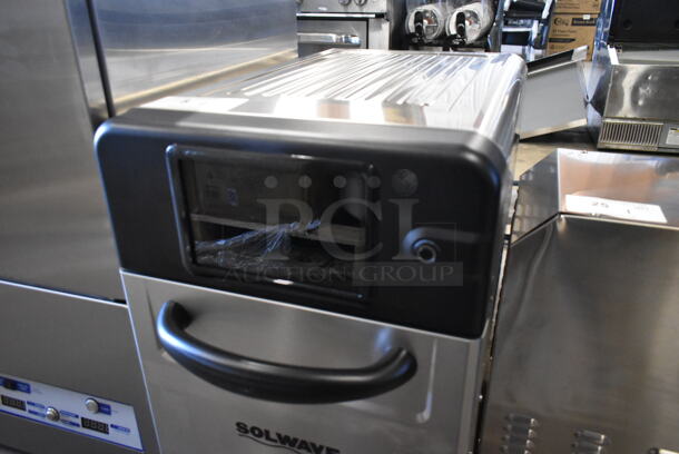 BRAND NEW SCRATCH AND DENT! 2023 Solwave 1800G1RCOH Countertop Stainless Steel Rapid Cook Ventless Oven with Programmable Touchscreen Controls. 208/240 Volts, 1 Phase.  - Image 3 of 10