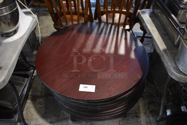 14 Wood Pattern Round Tabletops. 36x36x1. 14 Times Your Bid!