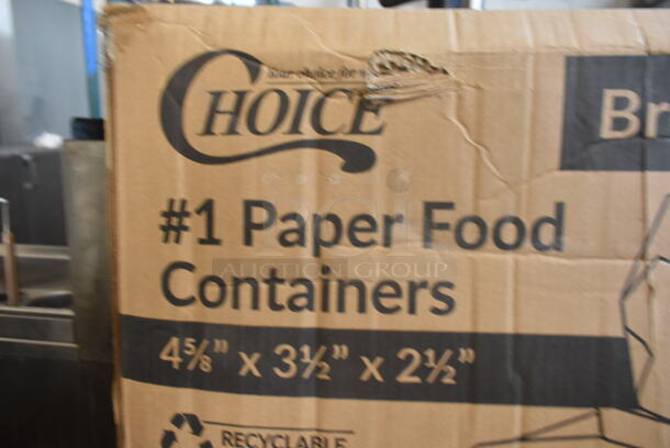 5 BRAND NEW IN BOX! Choice 4-5/8"x3-1/2"x2-1/2" Paper Food Containers. 5 Times Your Bid! - Image 5 of 6