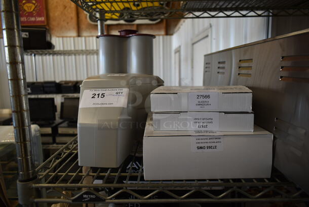 BRAND NEW SCRATCH AND DENT! Robot Coupe Continuous Feed Head for Food Processor, Slicer Blade, Grating Blade and Blade. - Image 1 of 7