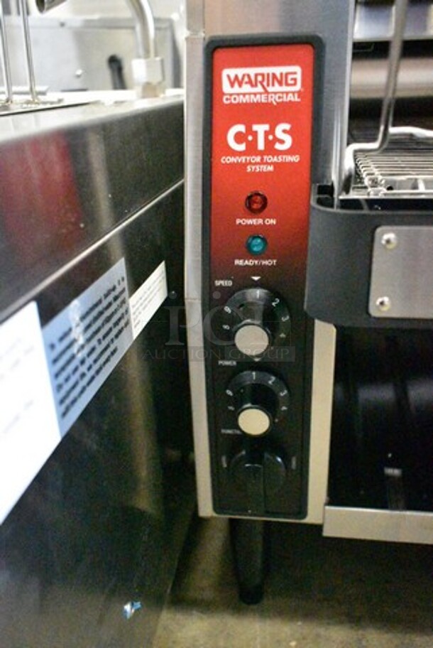 BRAND NEW SCRATCH AND DENT! 2023 Waring CTS1000B Stainless Steel Commercial Conveyor Toaster. 208 Volts, 1 Phase.  - Image 4 of 8