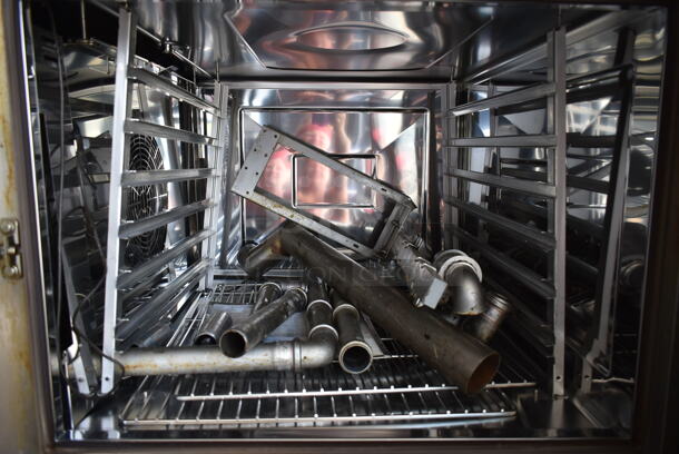 2 2021 Rational Stainless Steel Commercial iCombi Pro Combitherm Convection Ovens on Commercial Casters. Top Model: LM100CE.AXXXX. Bottom Model: LSF100EE.AXXXX. 440/480 Volts, 3 Phase. 2 Times Your Bid! - Image 4 of 12
