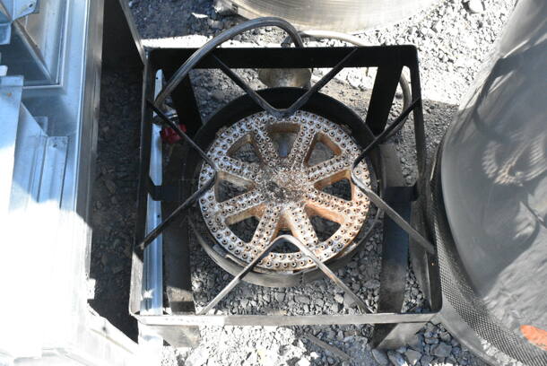 Metal Propane Gas Powered Single Burner Stock Pot Range.  - Image 2 of 3