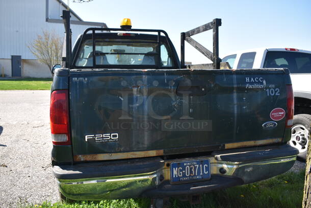 2003 Ford F250 Super Duty 4x4 2 Door Pick Up Truck w/ Meyer Metal Snow Plow. Odometer Reads 96,376. VIN 1FTNF21LX3EA67690. Title In Hand. Vehicle Runs and Drives. See Lot #6 For Additional Pictures. - Image 7 of 12