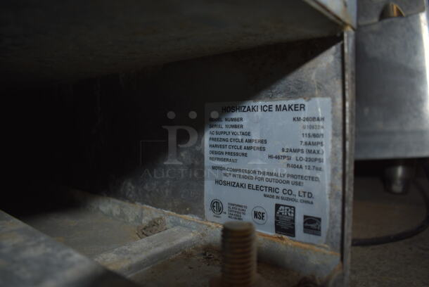 2010 Hoshizaki KM-260BAH Stainless Steel Commercial Ice Head on Bin. 115 Volts, 1 Phase. 31x30x35 - Image 7 of 7