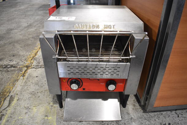 Avantco Model CTA7001 Stainless Steel Commercial Countertop Conveyor Toaster Oven. 120 Volts, 1 Phase. 14.5x18x17. Tested and Working!