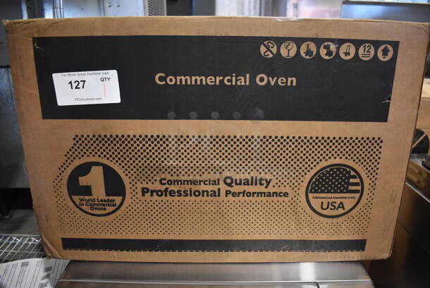 LIKE NEW! 2022 Amana RCS10TS Stainless Steel Commercial Countertop Stackable Microwave with Push Button Controls. Used a Few Times at Trade Show as a Demonstration. 120 Volts, 1 Phase. 22x16x14. Tested and Working! - Image 6 of 7