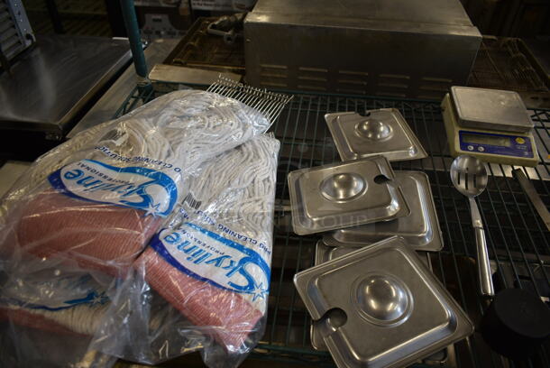 ALL ONE MONEY! TWO TIER LOT of Various Items Including Grease Filters and 1/6 Size Drop In Bin Lids! - Image 5 of 7