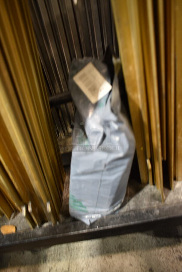LOT of Approximately 61 Sico Cam-Lock Portable Dance Floor Pieces, Gold Trim Pieces and 3 Black Carts. Makes an Approximately 24'x21' Floor.  - Image 8 of 11