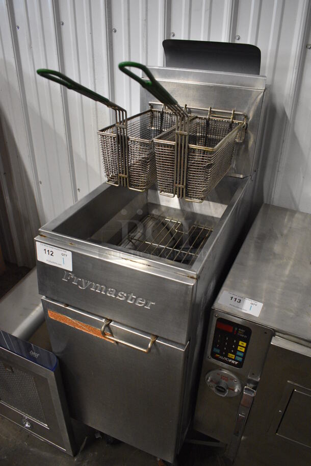 Frymaster GF40SD Stainless Steel Commercial Floor Style Propane Gas Powered Deep Fat Fryer w/ 2 Metal Fry Baskets on Commercial Casters. 122,000 BTU. 15.5x28x51 - Image 3 of 7