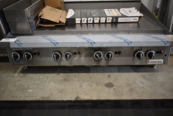BRAND NEW SCRATCH AND DENT! LATE MODEL! Garland 372GT48GT48N Stainless Steel Commercial Countertop Gas Powered Chrome Top Flat Top Griddle w/ Regency Gas Connection Kit. - Image 3 of 11