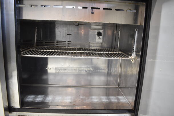 Turbo Air TST-60SD-24 Stainless Steel Commercial Sandwich Salad Prep Table Bain Marie Mega Top on Commercial Casters. 115 Volts, 1 Phase. Tested and Powers On But Does Not Get Cold - Image 5 of 7