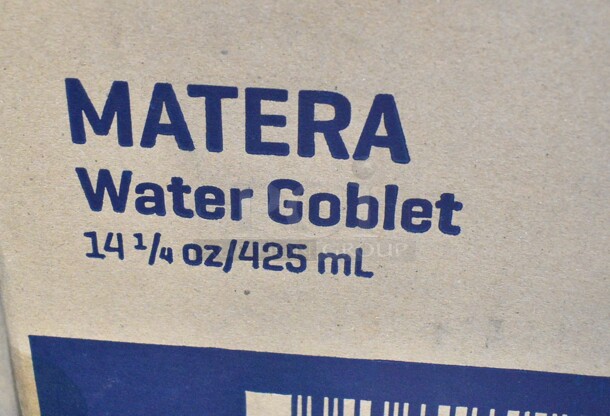 2 Boxes of 24 BRAND NEW SCRATCH AND DENT! Anchor 14159 14 1/2 oz Matera Water Goblet Glass. 2 Times Your Bid!   - Image 3 of 4