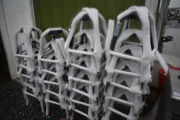 22 BRAND NEW SCRATCH AND DENT! Lancaster Table & Seating 164BBUCK19FR Black Metal Bucket Barstool Frame. 22 Times Your Bid! - Image 2 of 4