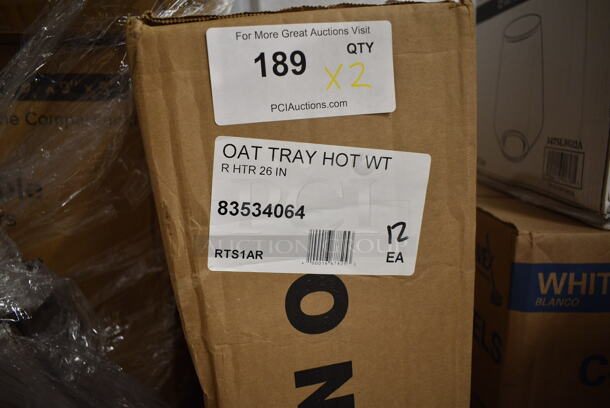 2 Boxes of 12 BRAND NEW SCRATCH AND DENT! Oatey 34064 83534064 26" Plastic Water Heater Pan with 1" - 1 1/2" PVC Adapter. 2 Times Your Bid!  - Image 3 of 4
