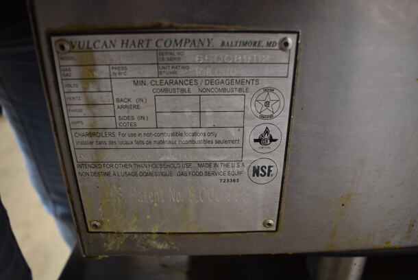 LATE MODEL! Vulcan Hart 948RX-101 Stainless Steel Commercial Countertop Natural Gas Powered Flat Top Griddle w/ Thermostatic Controls. 108,000 BTU. 48x32x17 - Image 7 of 9