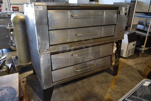 2 Bari Stainless Steel Commercial Gas Powered Single Deck Pizza Oven w/ Cooking Stones. 2 Times Your Bid! - Image 1 of 11