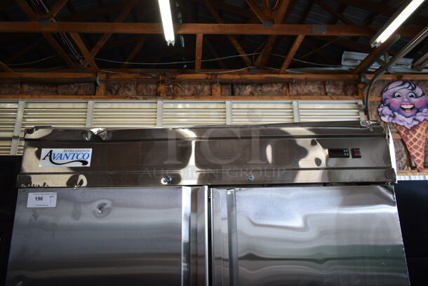 BRAND NEW SCRATCH AND DENT! 2022 Avantco 178SS2FHC Stainless Steel Commercial 2 Door Reach In Cooler. 115 Volts, 1 Phase. Tested and Working! - Image 2 of 12