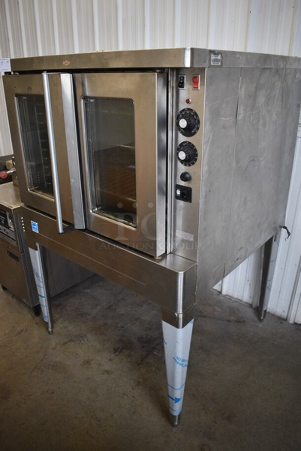 Blodgett Model SHO-100-E Stainless Steel Commercial Electric Powered Full Size Convection Oven w/ View Through Doors, Metal Oven Racks and Thermostatic Controls on Metal Legs. 208 Volts, 3 Phase. 38.5x40.5x57. - Image 7 of 9