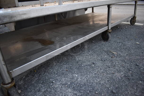 Stainless Steel Commercial Equipment Stand w/ Under Shelf on Commercial Casters. 94x42x36 - Image 4 of 4