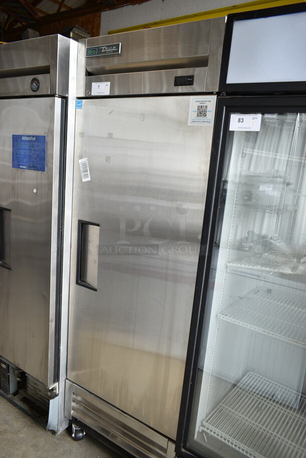 2022 True T-19F-HC Stainless Steel Commercial Single Door Reach In Freezer w/ Poly Coated Racks on Commercial Casters. 115 Volts, 1 Phase. Tested and Working! - Image 2 of 5