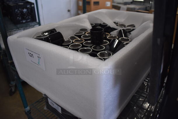 ALL ONE MONEY! Bin of Black Ceramic Mugs. 2.75x2x2 - Image 3 of 3