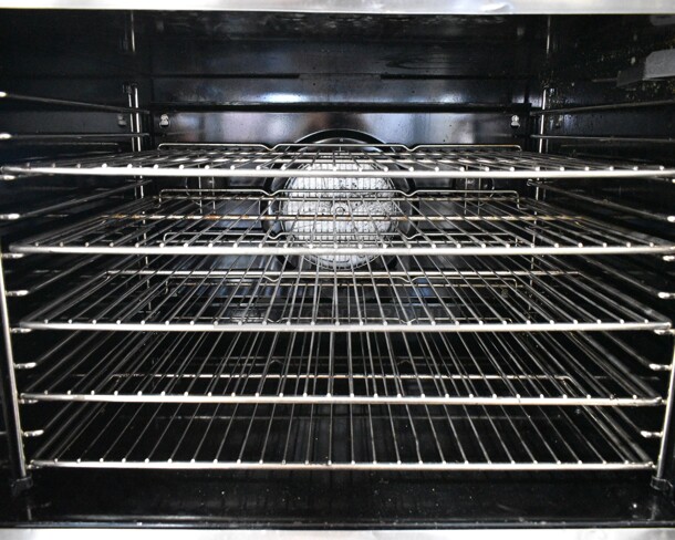 2 Blodgett Stainless Steel Commercial Gas Powered Full Size Convection Oven w/ View Through Doors, Metal Oven Racks and Thermostatic Controls on Commercial Casters. 2 Times Your Bid!  - Image 7 of 11