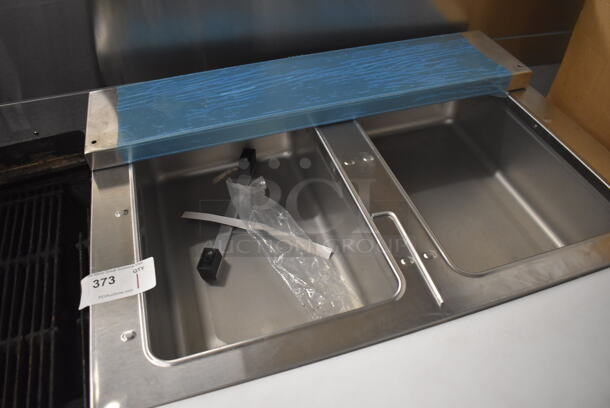 BRAND NEW SCRATCH AND DENT! Eagle SPHT2-120 Stainless Steel Commercial Electric Powered 2 Well Steam Table w. Under Shelf. 120 Volts, 1 Phase. 33x24x36. Tested and Working! - Image 3 of 7