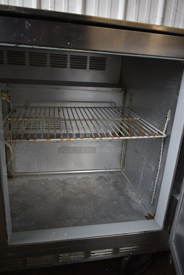 Beverage Air UCR48A Stainless Steel Commercial 2 Door Undercounter Cooler on Commercial Casters. 115 Volts, 1 Phase. Tested and Powers On But Does Not Get Cold
 - Image 7 of 7