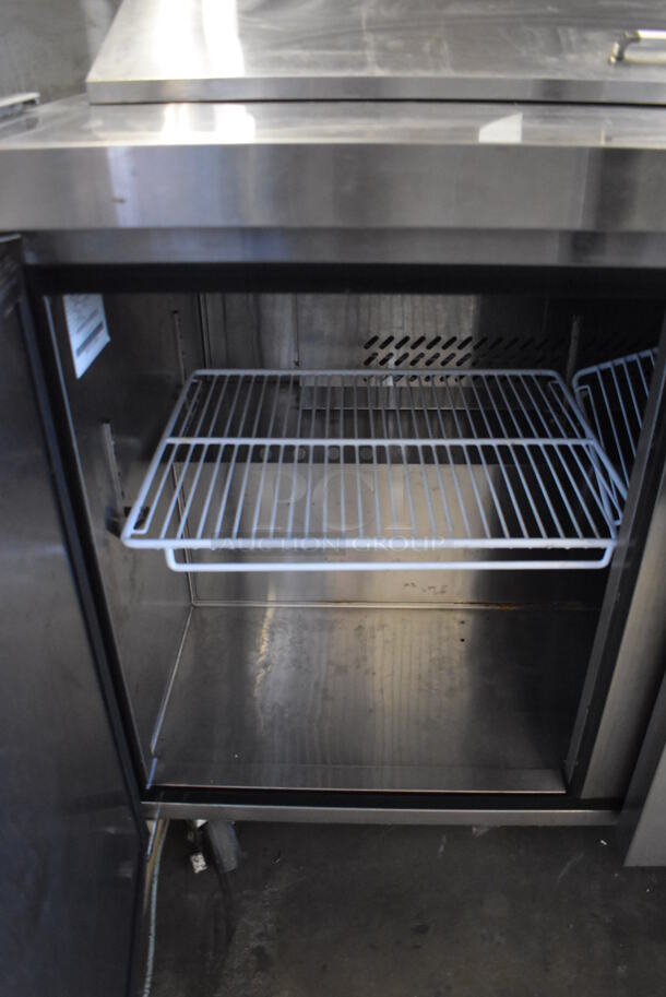 2017 Atosa MSF8302GR Stainless Steel Commercial Sandwich Salad Prep Table Bain Marie Mega Top on Commercial Casters. 115 Volts, 1 Phase. Tested and Powers On But Does Not Get Cold - Image 5 of 7