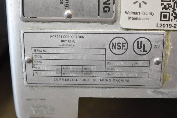 Hobart 2812 Stainless Steel Commercial Countertop Meat Slicer. 120 Volts, 1 Phase. Tested and Does Not Power On - Image 6 of 6