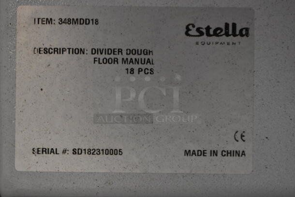 BRAND NEW SCRATCH AND DENT! Estella 348MDD18 Metal Commercial Countertop 18 Section Manual Dough Divider. Does Not Come w/ Under Shelf.   - Image 8 of 11