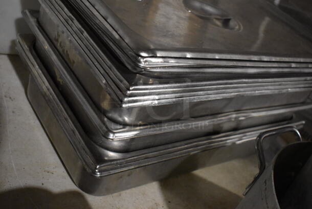 11 Stainless Steel Full Size Drop In Bins w/ 2 Lids. 1/1x4. 11 Times Your Bid! - Image 4 of 4