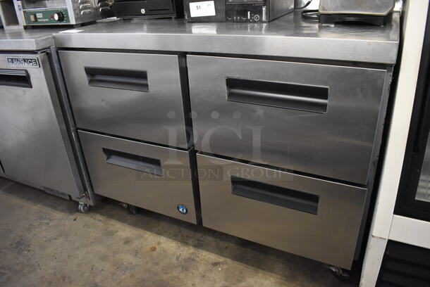 Hoshizaki CRMF48-WD4 Stainless Steel Commercial 4 Drawer Undercounter Cooler on Commercial Casters. 115 Volts, 1 Phase. 48x30x40. Tested and Working! - Image 3 of 8