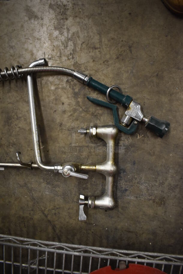 Metal Faucet w/ Handles and Spray Nozzle Attachment - Image 3 of 3