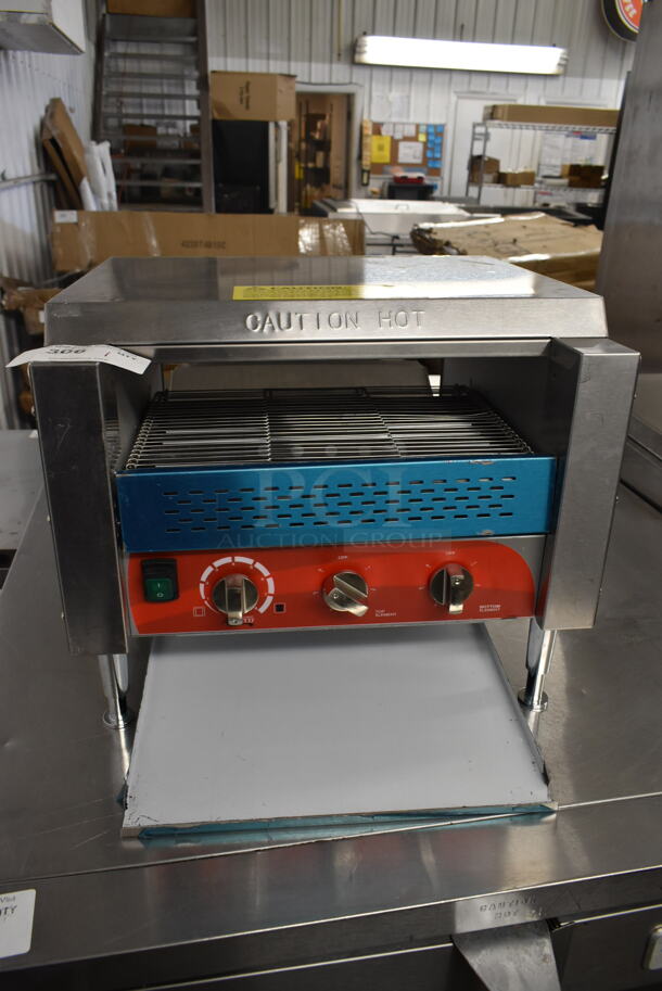 BRAND NEW SCRATCH AND DENT! Avantco 184T3600B Stainless Steel Commercial Countertop 14 1/2" Wide Conveyor Toaster with 3" Opening - 208V, 3600W, 1200 Slices per Hour. 208 Volts, 1 Phase. Tested and Working! - Image 2 of 6