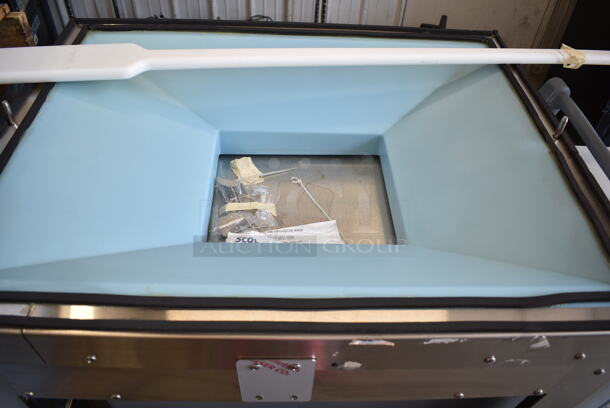 BRAND NEW SCRATCH AND DENT! 2023 Scotsman MC1030MA-32A Stainless Steel Commercial Ice Head on 2023 Scotsman ICS730-A Stainless Steel Bin w/ Scotsman LQ1BASE Stand and Gray Poly Ice Cart. 208/230 Volts, 1 Phase. 31x24x29, 31x48x36, 45x32.5x39 - Image 6 of 12