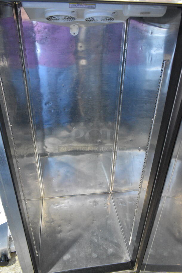 Everest ESF1 Stainless Steel Commercial Single Door Reach In Freezer. 115 Volts, 1 Phase. Tested and Powers On But Does Not Get Cold; Appears To Be Out Of Freon
 - Image 3 of 5