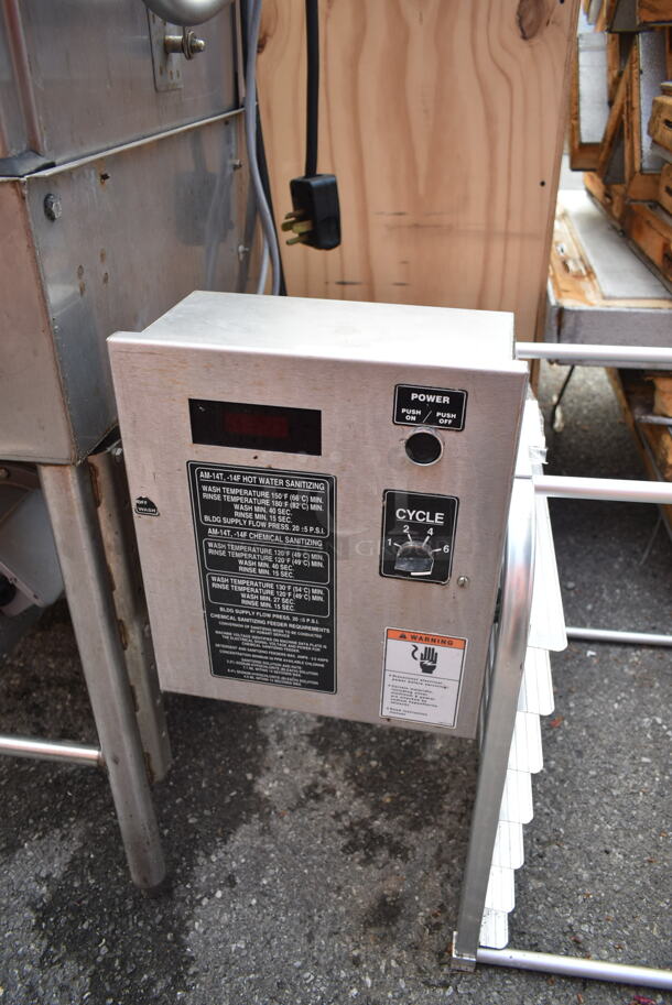 Hobart AM14TC Stainless Steel Commercial Corner Pass Through Dishwasher. 208-240 Volts, 3 Phase.  - Image 3 of 8