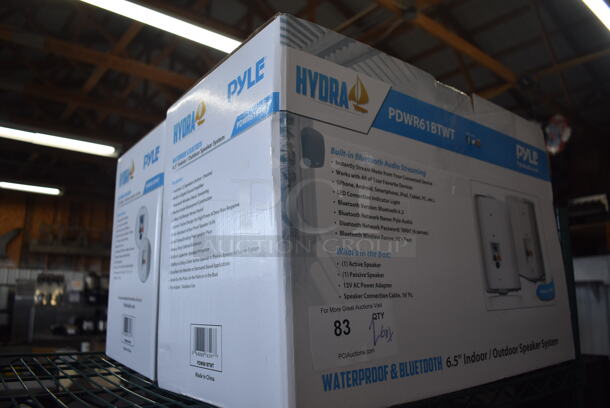 2 Boxes of 2 BRAND NEW Pyle PDWR61BTWT 6.5" Bluetooth Speakers. 8.5x8x12. 2 Times Your Bid! - Image 2 of 6