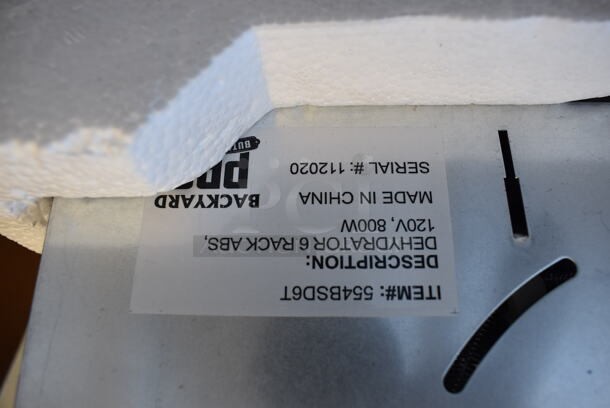 LIKE NEW! Backyard Pro Butcher Series Countertop Electric Powered 6 Tray Food Dehydrator with 40 Hour Timer. Used a Few Times at Trade Show as a Demonstration. 120 Volts, 1 Phase. 13x18.5x9.5. Tested and Working! - Image 7 of 8