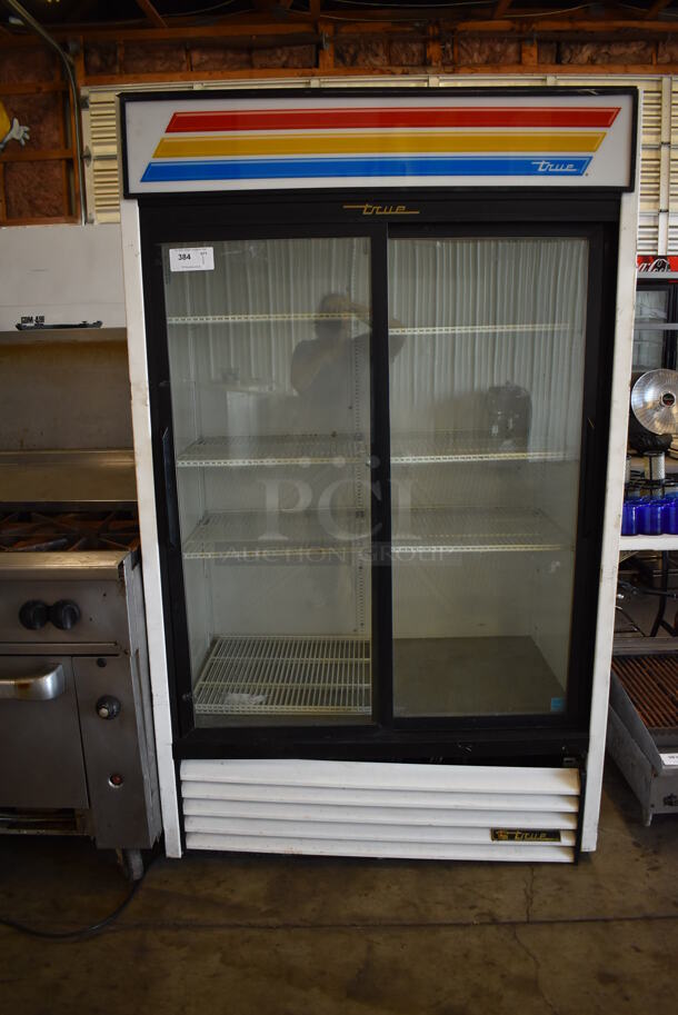 2012 True GDM-41 ENERGY STAR Metal Commercial 2 Door Reach In Cooler Merchandiser w/ Poly Coated Racks. 115 Volts, 1 Phase. 47x30x79. Tested and Powers On But Does Not Get Cold - Image 2 of 9