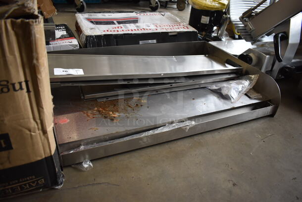 Stainless Steel Griddle Plate w/ Metal Pieces. 34x22.5x6 - Image 4 of 4