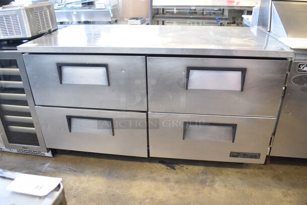True TUC-60D-4 Stainless Steel Commercial 4 Drawer Undercounter Cooler on Commercial Casters. 115 Volts, 1 Phase. Tested and Working! - Image 1 of 7