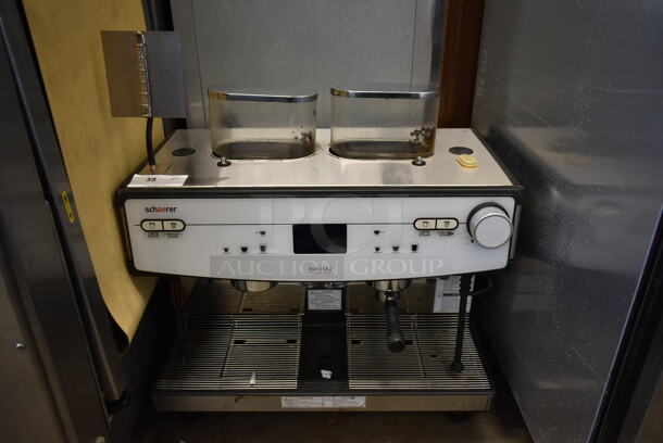 2018 Schaerer Barista Stainless Steel Commercial Countertop 2 Group Espresso Machine w/ Portafilter, 2 Steam Wands and 2 Hoppers. 208/240 Volts, 1 Phase. - Image 1 of 8