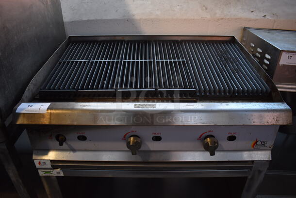 CPG Stainless Steel Commercial Natural Gas Powered Charbroiler Grill on Stainless Steel Equipment Stand. 36x27x41 - Image 5 of 6