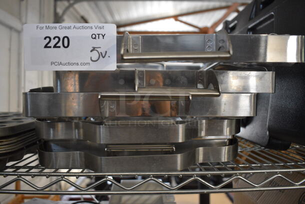 5 Various Metal Collapsible Chafing Dish Frames. Includes 12x20.5x1. 5 Times Your Bid!