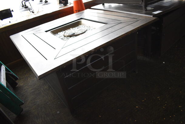 Bond HYFP50065-2 Wood Pattern Brown Metal Propane Gas Fire Pit. BUYER MUST REMOVE. 45x45x24. (Susquehanna Ale House) - Image 3 of 9